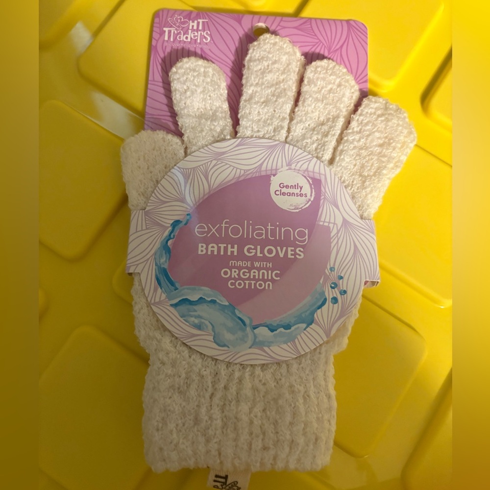 New! Exfoliating gloves